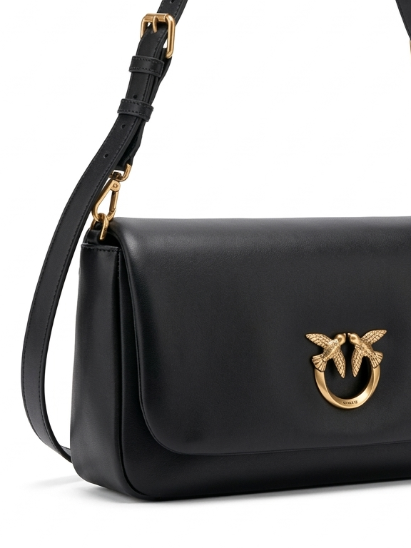 PINKO torebka CLICK SOFT HORIZONTAL czarna