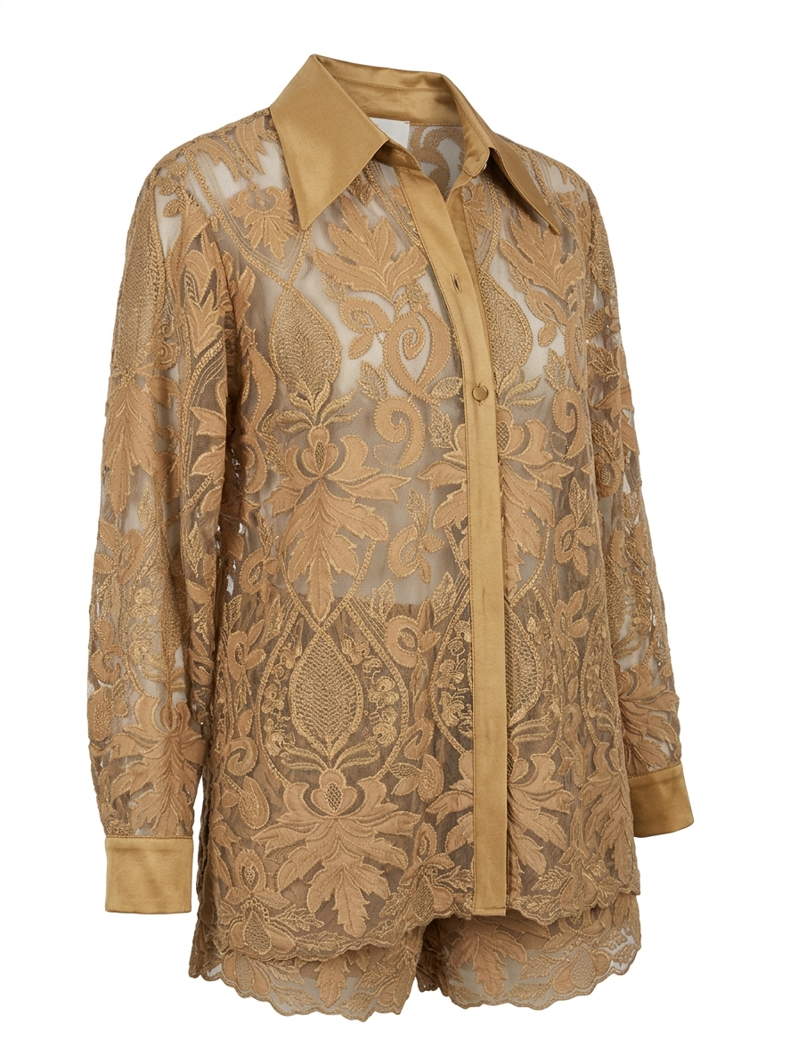 BABYLON spodenki koronkowe beżowe