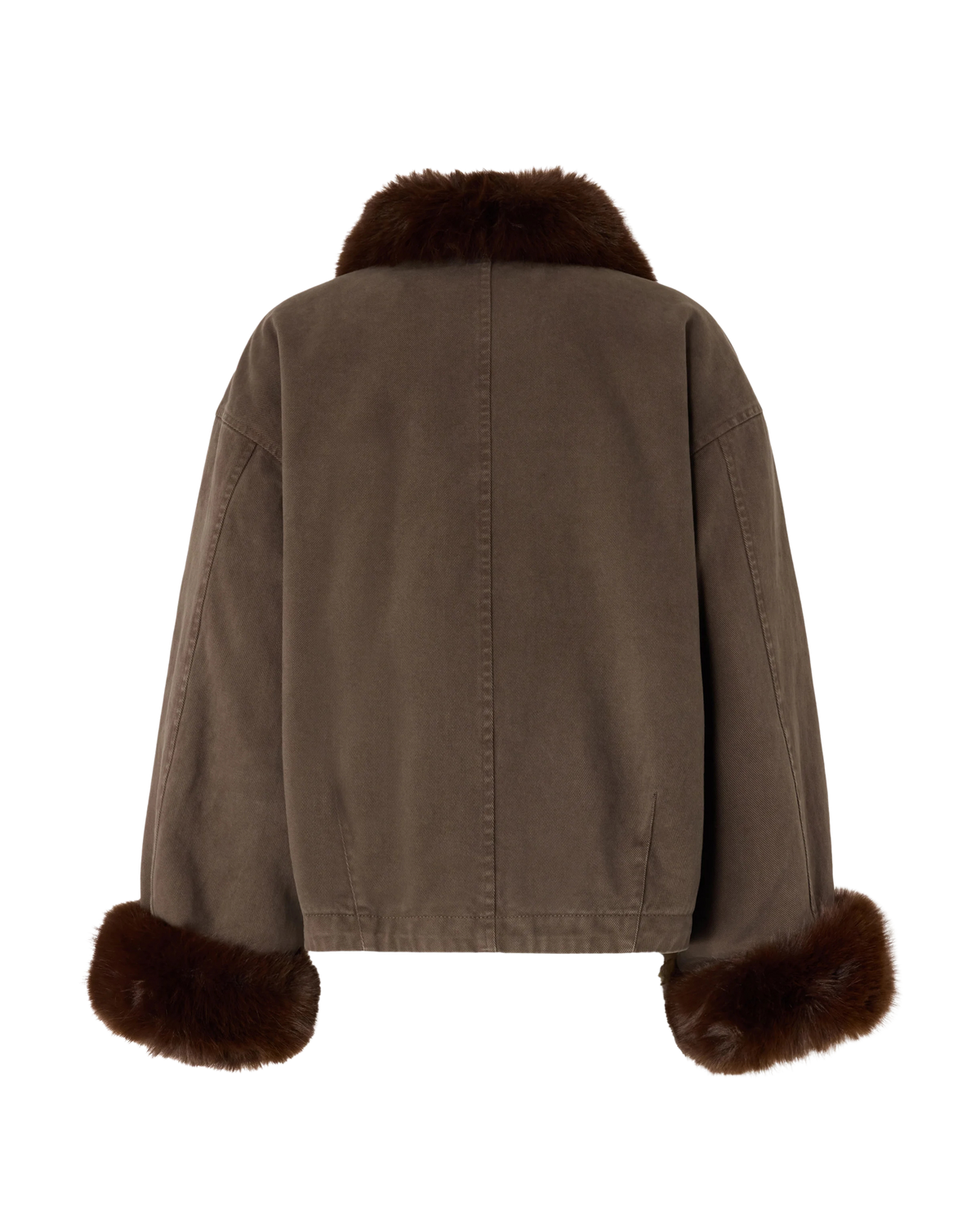 PINKO parka GARLATE jeansowa z futrem