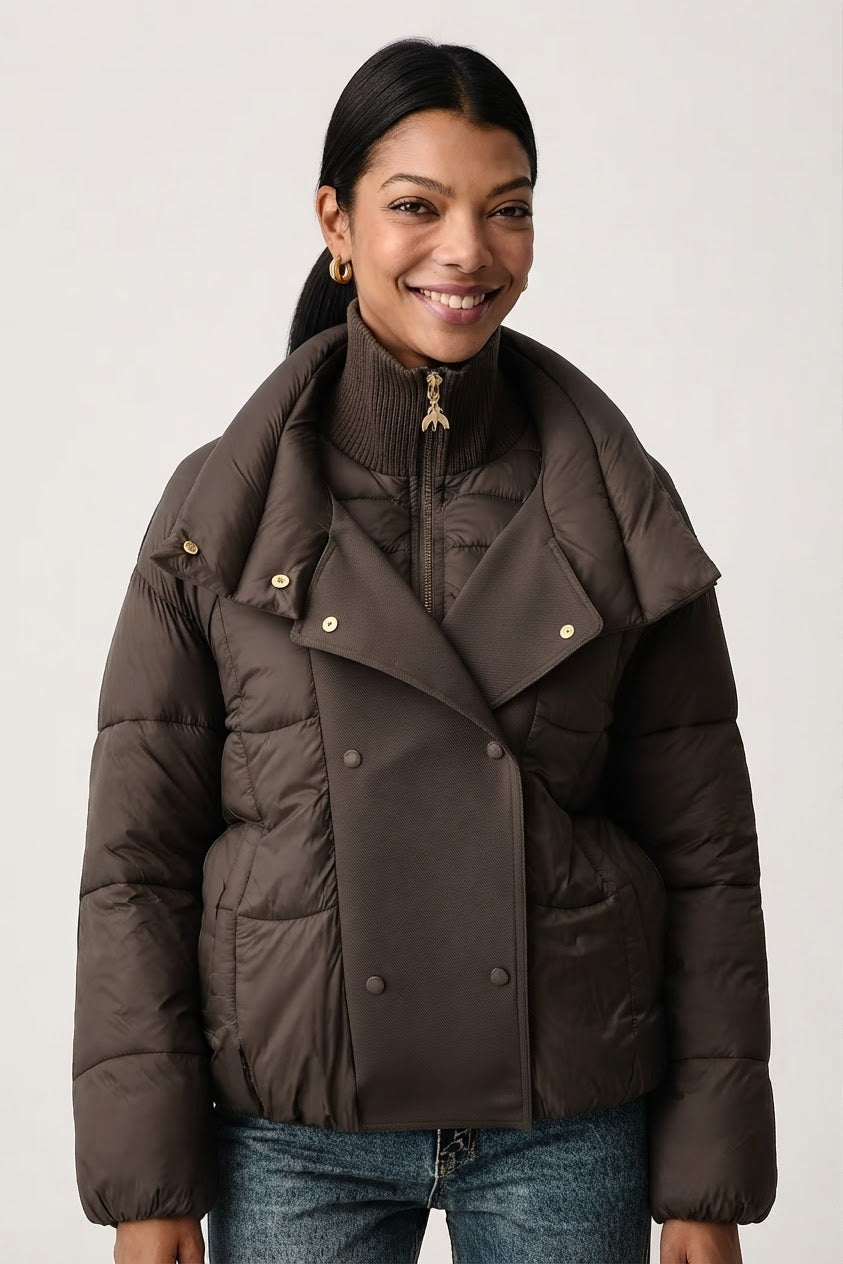 PATRIZIA PEPE kurtka pikowana khaki