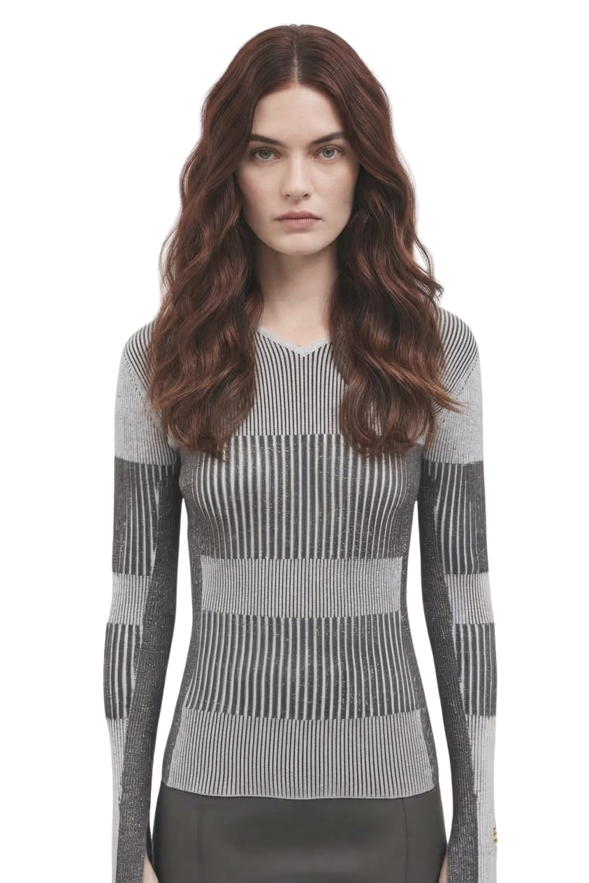 PATRIZIA PEPE sweter dwukolorowy