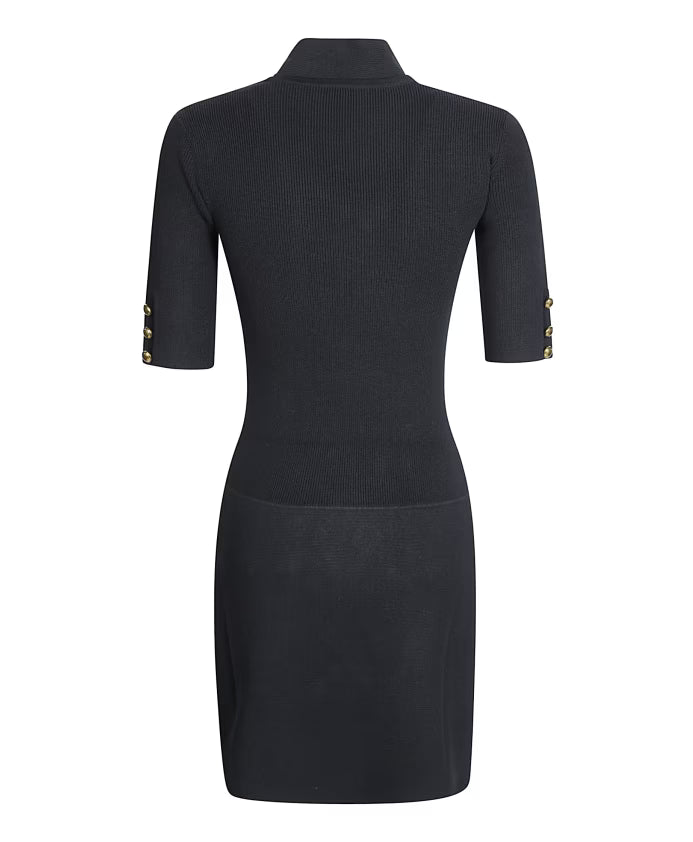 ELISABETTA FRANCHI sukienka dzianinowa mini czarna