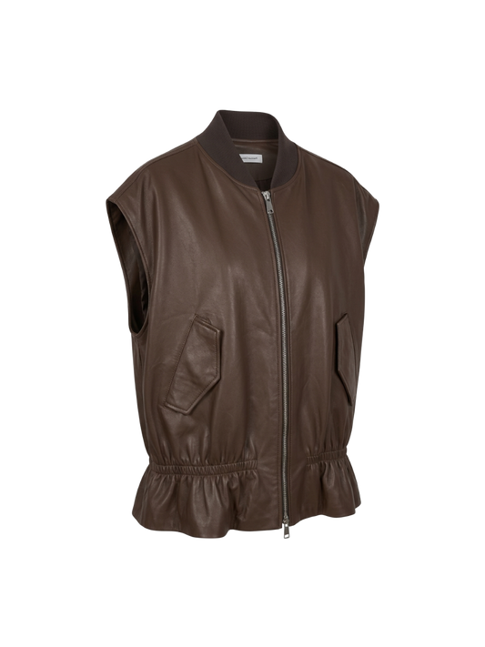 IMPERIAL kamizelka skórzana brąz