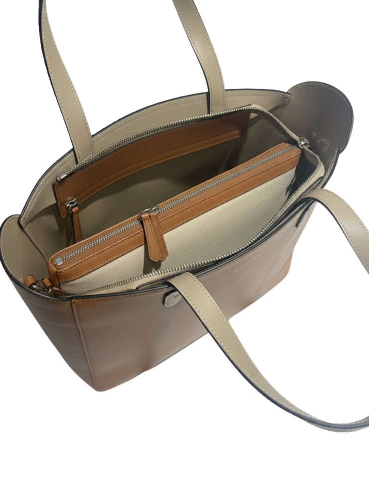 KARL LAGERFELD torebka skórzana brązowa