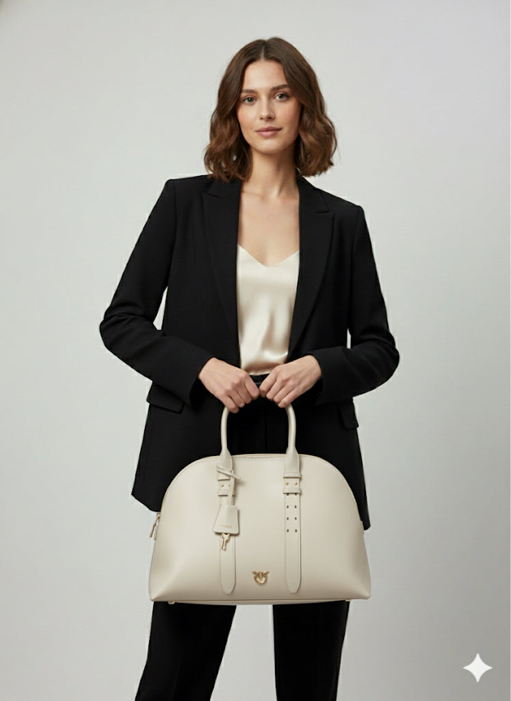 PINKO torebka BOWLING BAG white