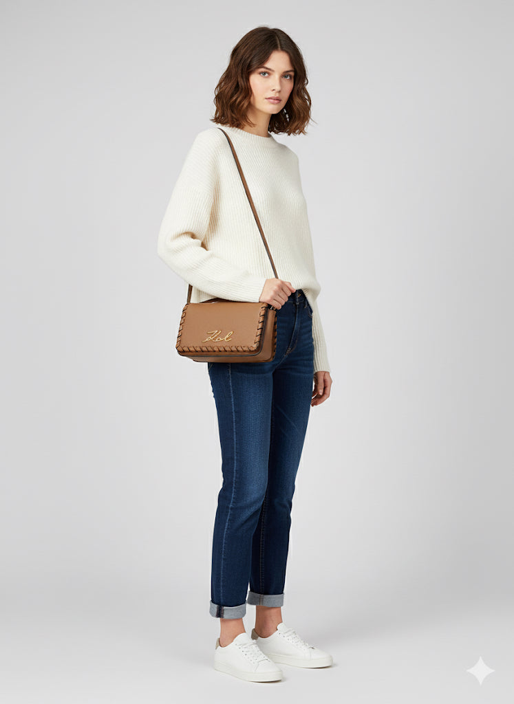 KARL LAGERFELD torebka brązowa