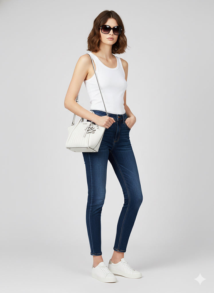 KARL LAGERFELD torebka K/WELLEN TOTE biała