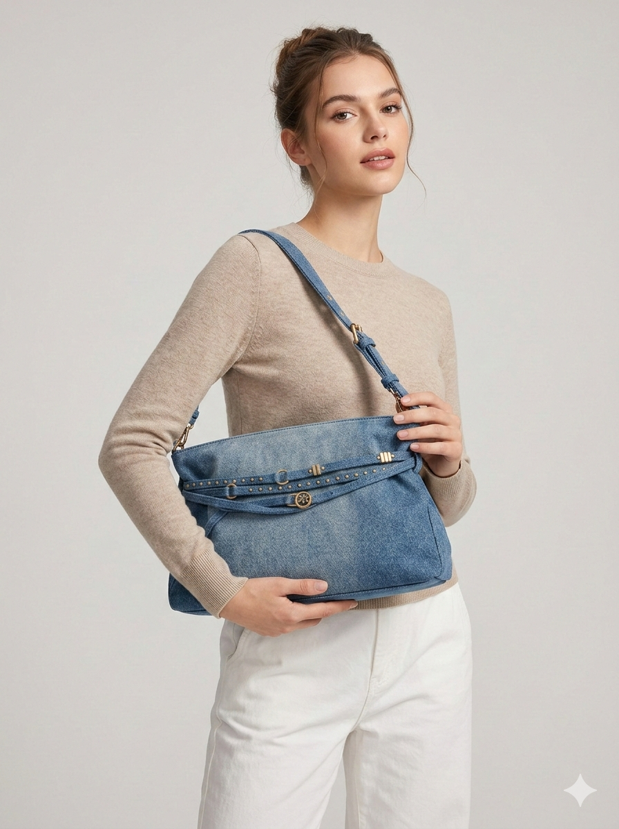 PINKO torebka BELT BAG BIG jeans