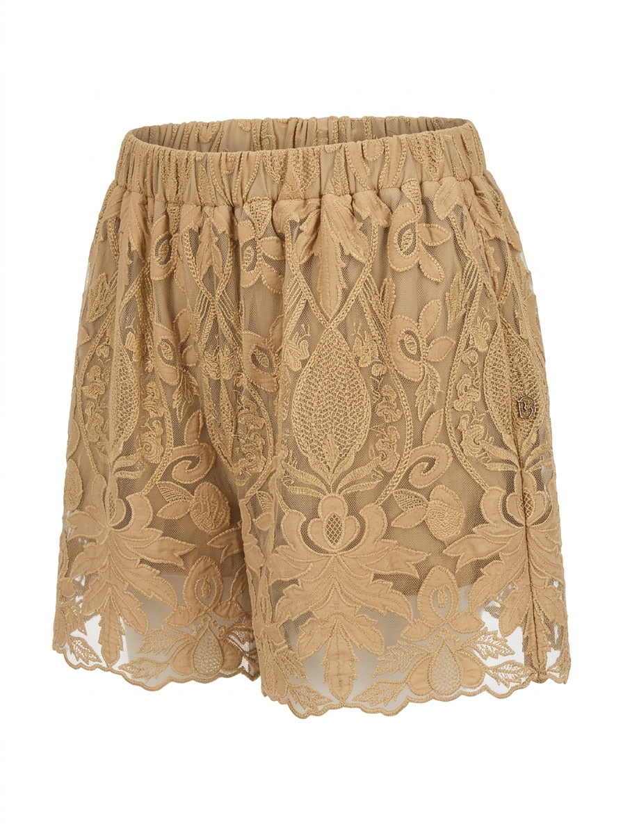 BABYLON spodenki koronkowe beżowe