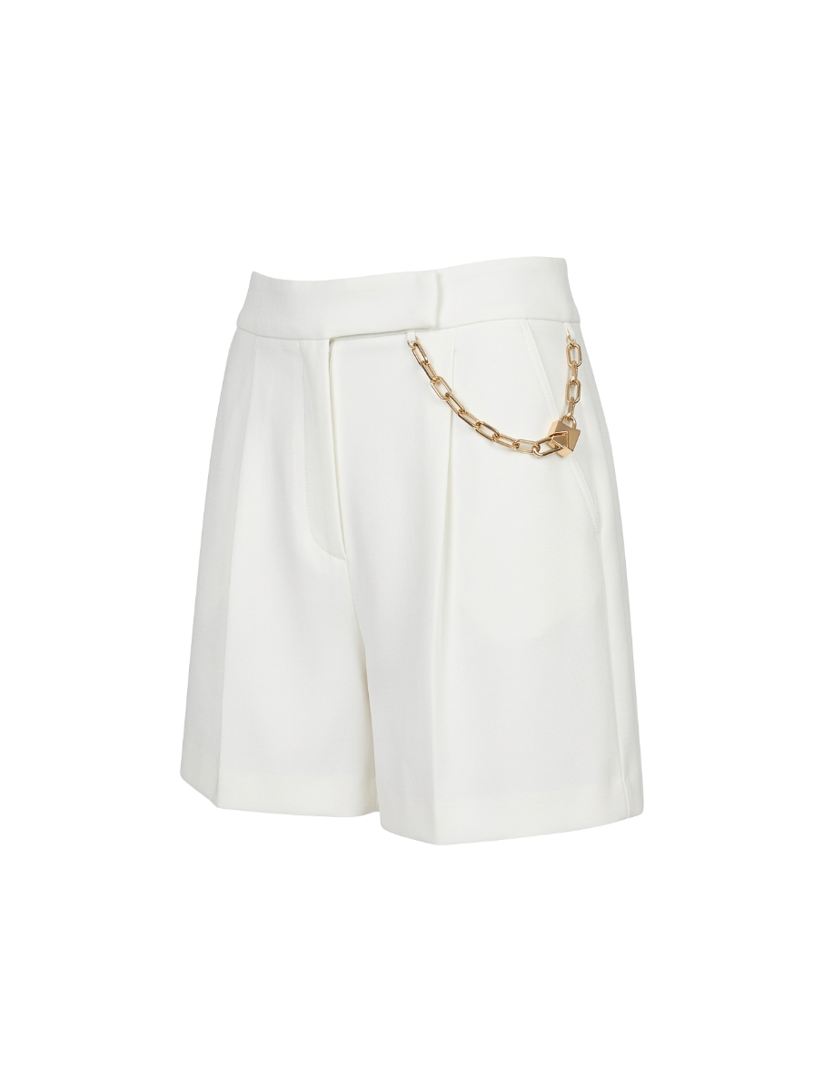 ELISABETTA FRANCHI spodenki regular fit białe