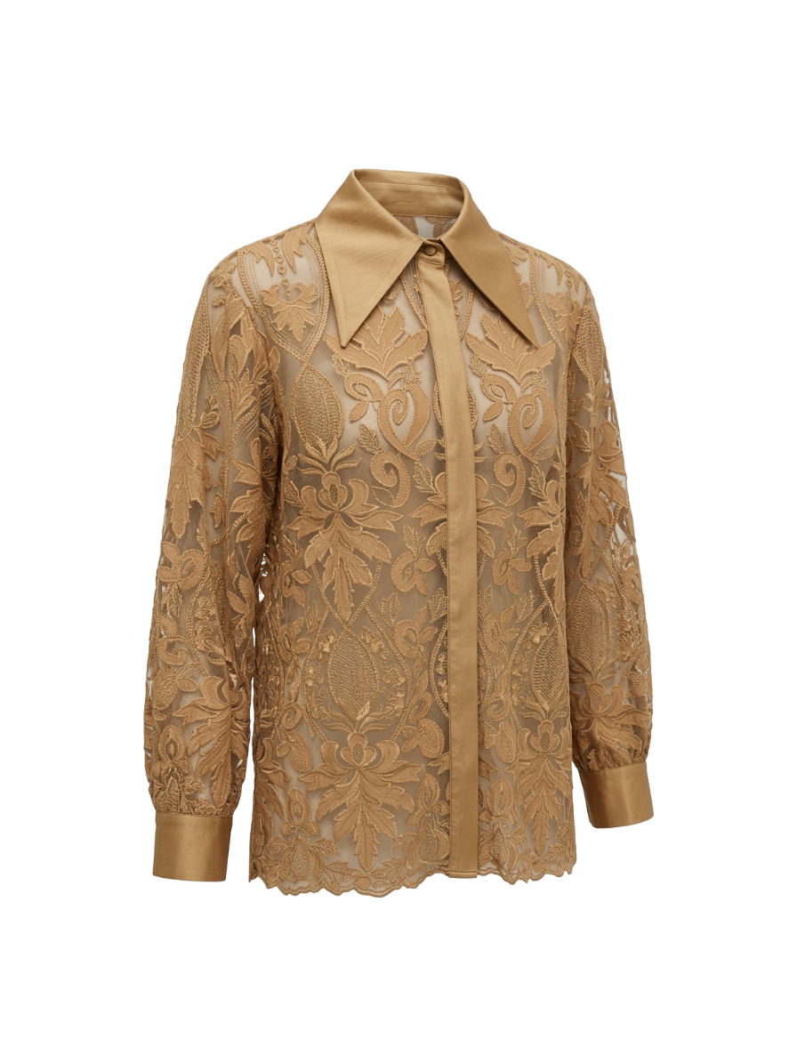 BABYLON koszula koronkowa beżowa