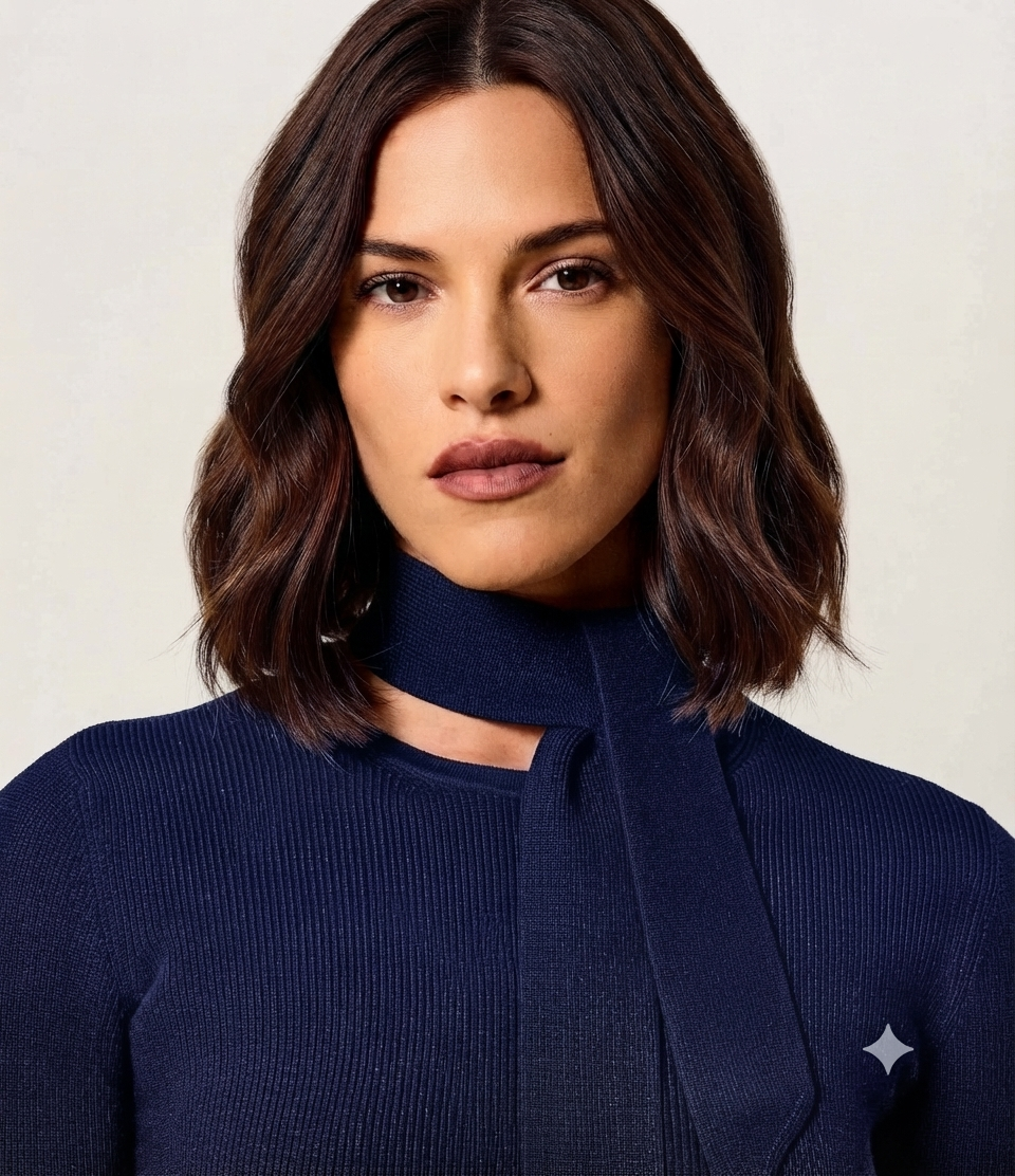 ELISABETTA FRANCHI sukienka dzianinowa mini granat