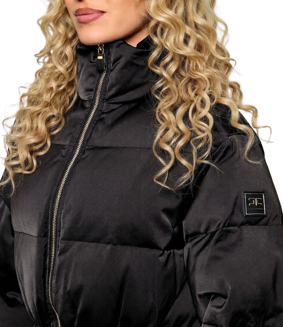 Elisabetta Franchi parka regular fit czarna