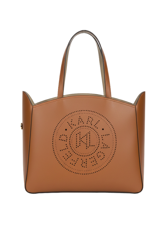 KARL LAGERFELD torebka skórzana brązowa